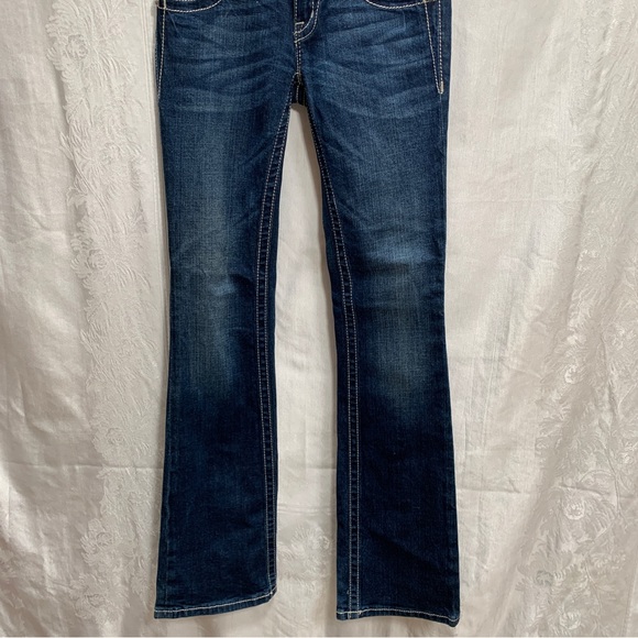 Miss Me Jewels Womens Bootcut Jeans Size 26 Rhinestone Pockets Low Rise - Picture 4 of 8
